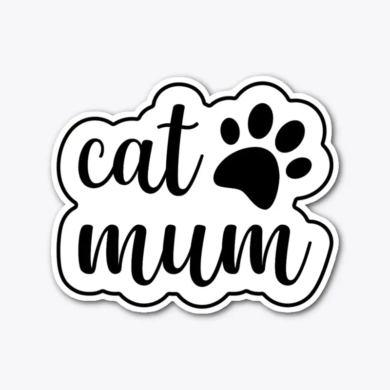 Cat mum Die Cut Sticker