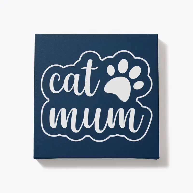 Cat mum Gallery Wrapped Canvas - Square