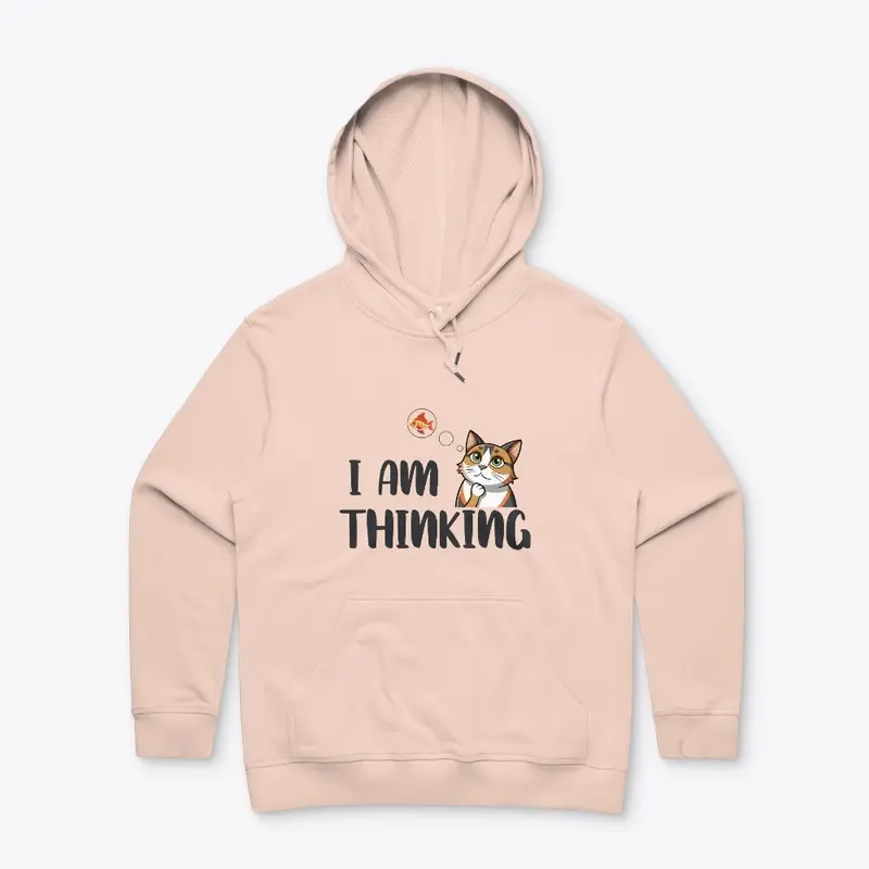 I am Thinking cat lover womens Hoodie