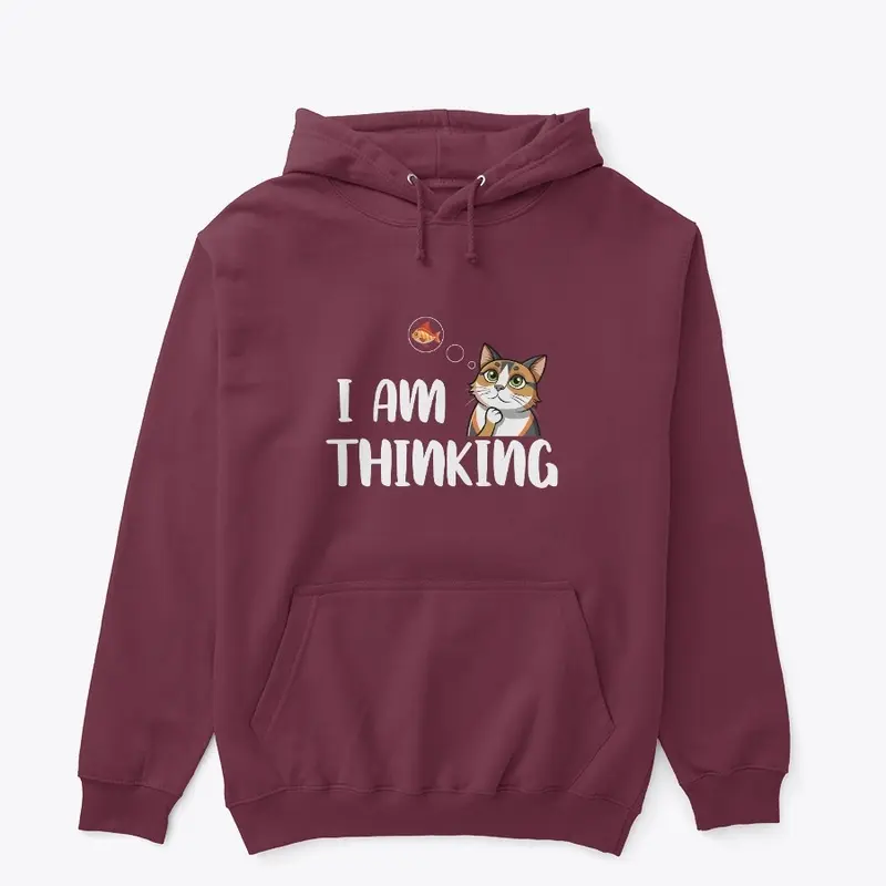 I am Thinking mens Pullover Hoodie