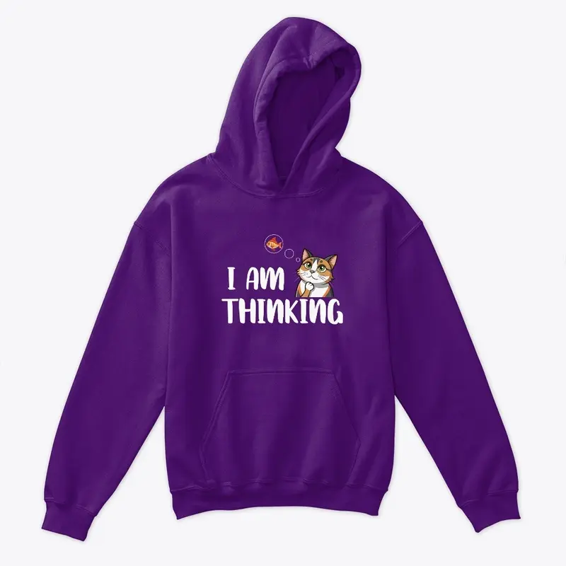 I am Thinking Kids Pullover Hoodie