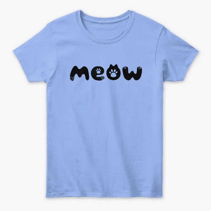 Meow Cat T-Shirt cat lover women