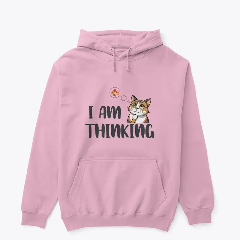 I am Thinking cat lover womens Hoodie