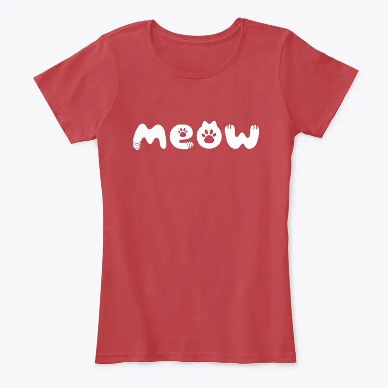 Meow Cat T-Shirt cat lover women